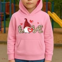 Love Gnome Valentines Day Kids Hoodie thumb 2