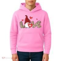 Love Gnome Valentines Day Kids Hoodie thumb 4