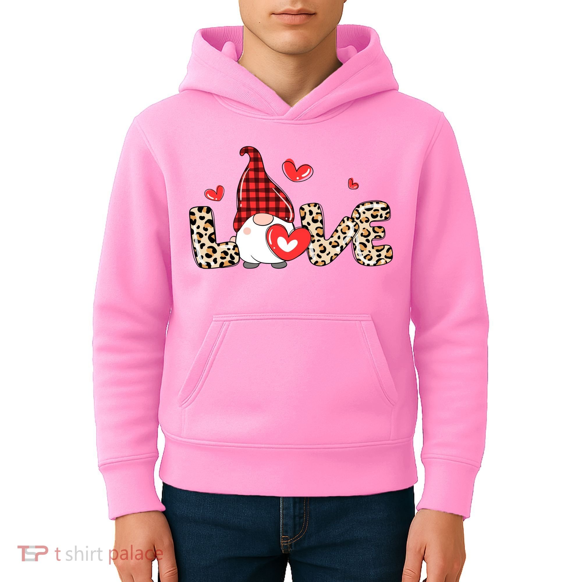 Love Gnome Valentines Day Kids Hoodie