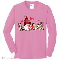 Love Gnome Valentines Day Kids Long Sleeve Shirt thumb 0