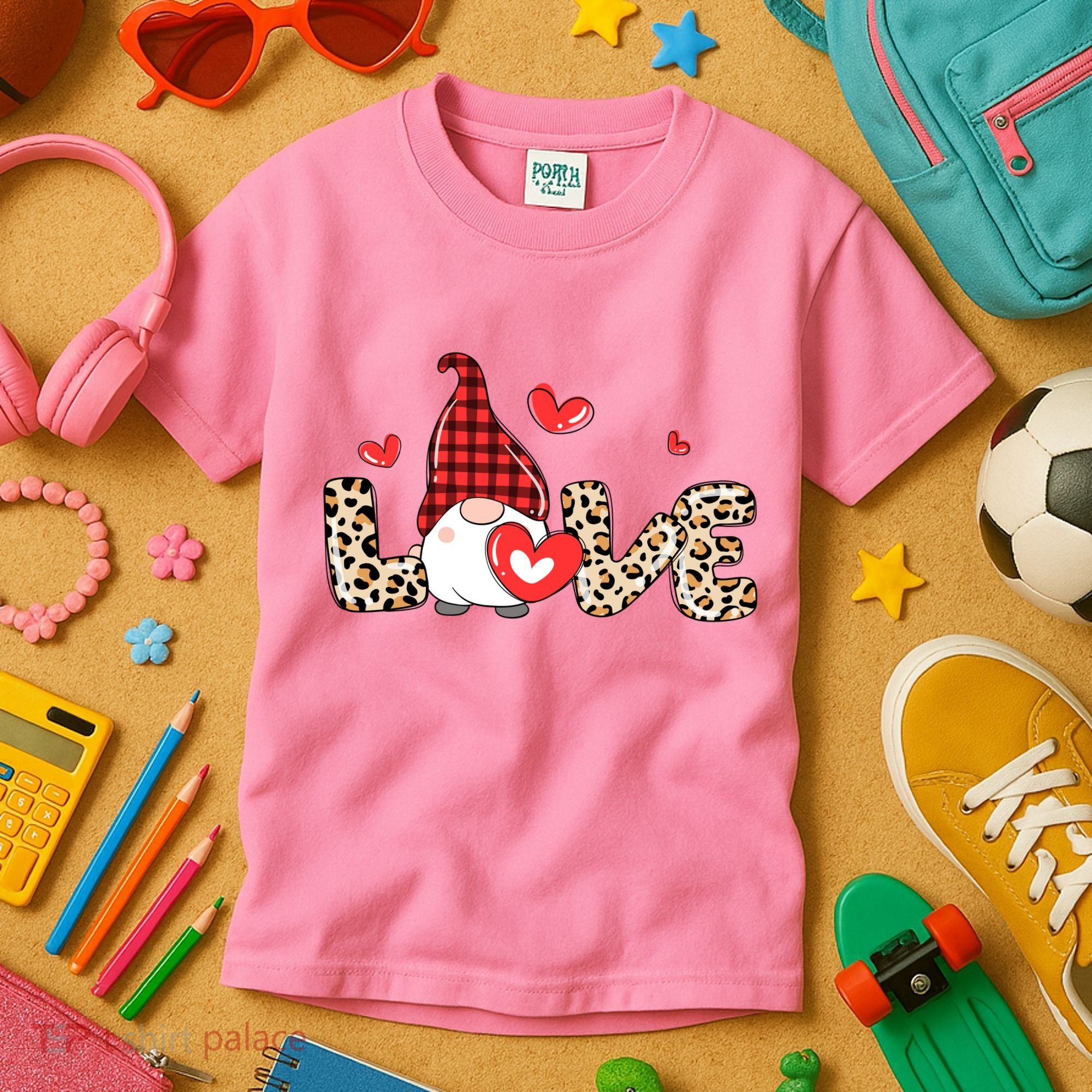 Love Gnome Valentines Day Kids T-Shirt