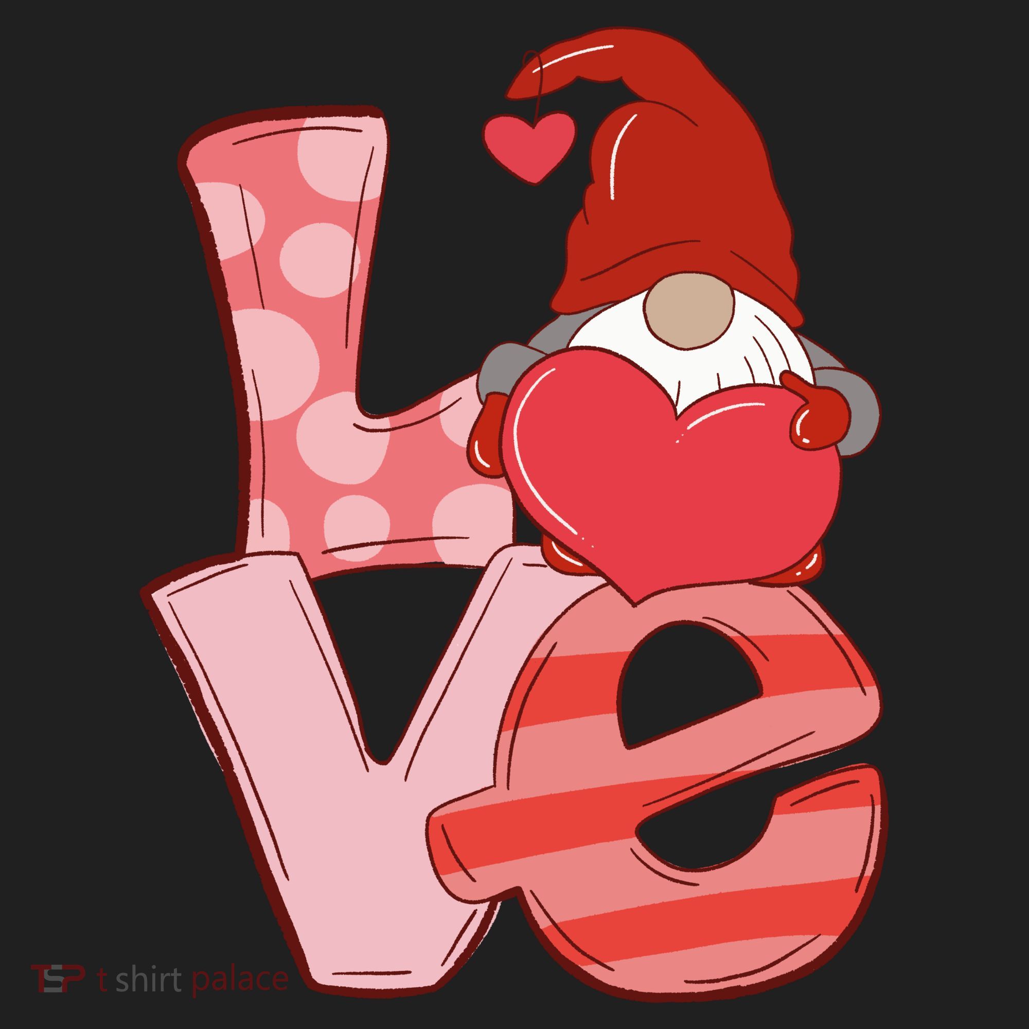 Love Gnome Valentines Day Cute Gift Women's Sweatshirt