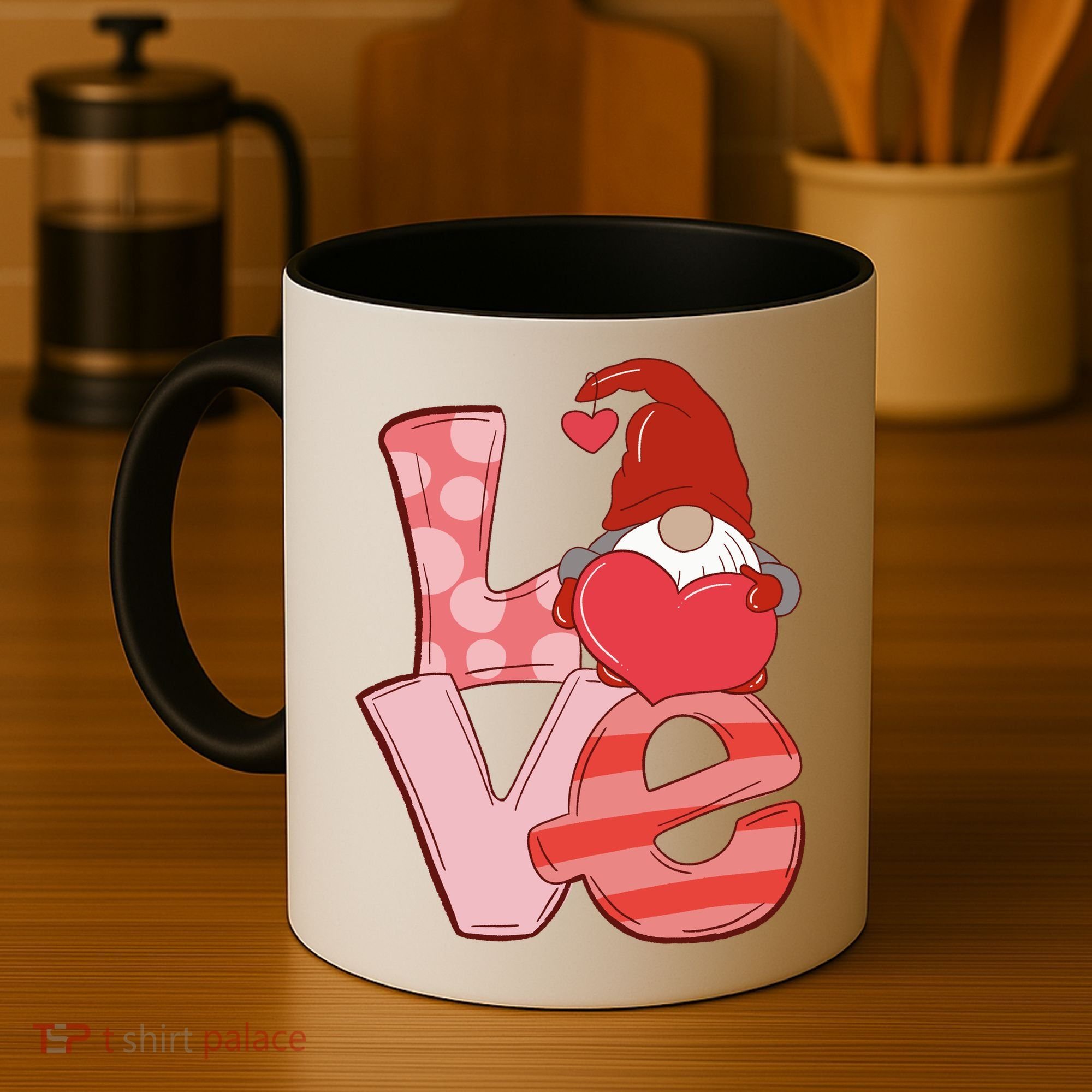 Love Gnome Valentines Day Cute Gift Coffee Mug