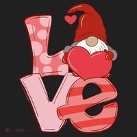 Love Gnome Valentines Day Cute Gift Beanie thumb 2