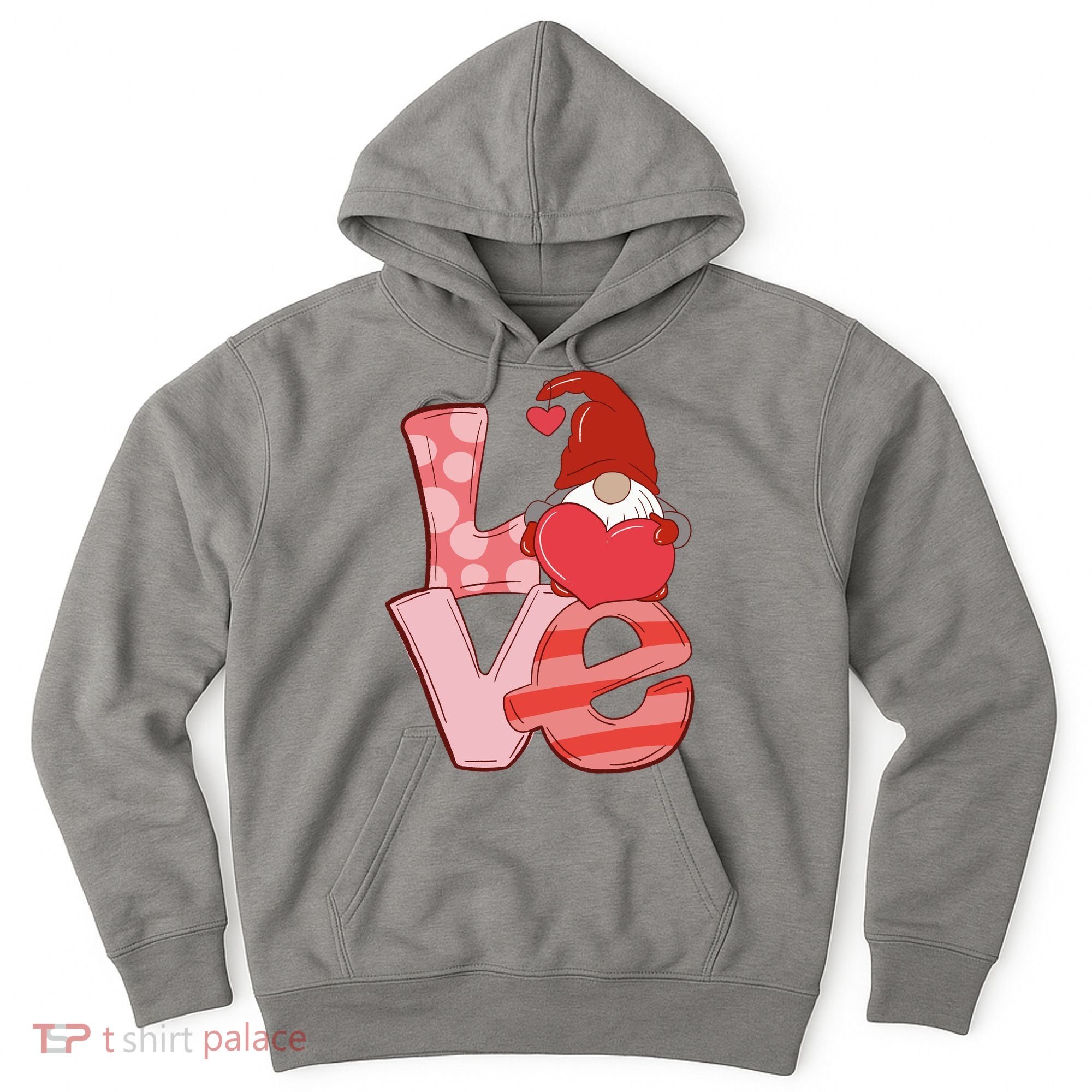 Love Gnome Valentines Day Cute Gift Hoodie