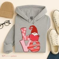 Love Gnome Valentines Day Cute Gift Hoodie thumb 4