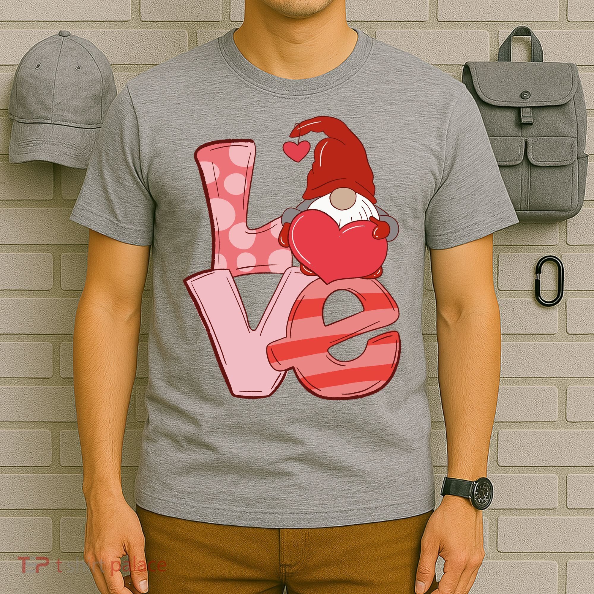 Love Gnome Valentines Day Cute Gift T-Shirt