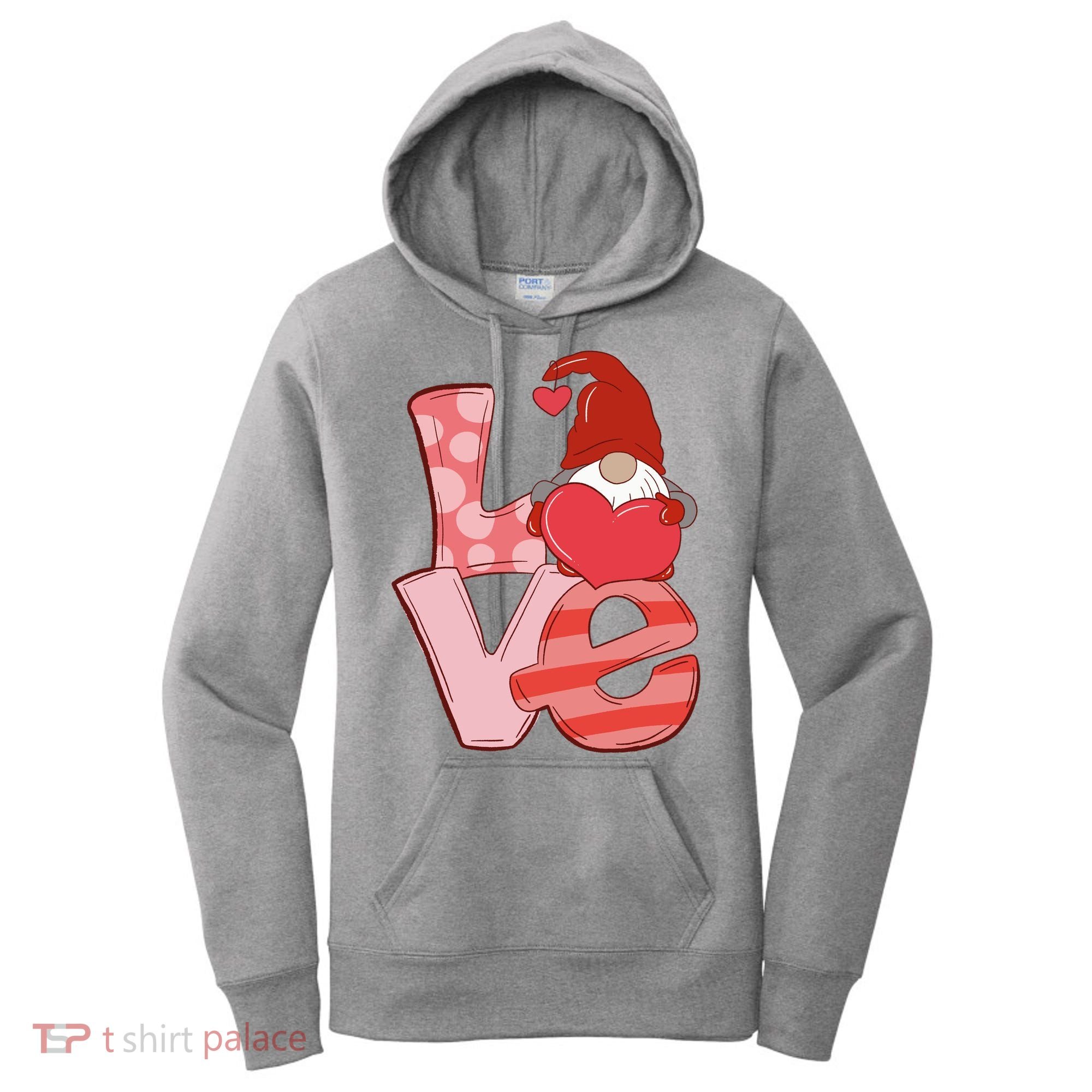 Love Gnome Valentines Day Cute Gift Women's Hoodie