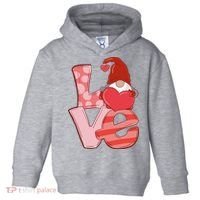 Love Gnome Valentines Day Cute Gift Toddler Hoodie thumb 0
