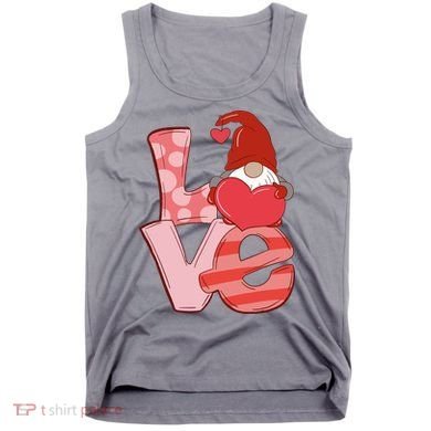 Love Gnome Valentines Day Cute Gift Tank Top