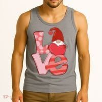 Love Gnome Valentines Day Cute Gift Tank Top thumb 3