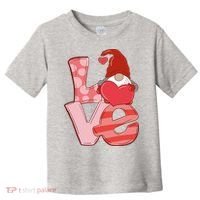 Love Gnome Valentines Day Cute Gift Toddler T-Shirt thumb 0
