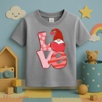 Love Gnome Valentines Day Cute Gift Toddler T-Shirt thumb 3