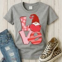 Love Gnome Valentines Day Cute Gift Women's T-Shirt thumb 3