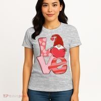 Love Gnome Valentines Day Cute Gift Women's T-Shirt thumb 4