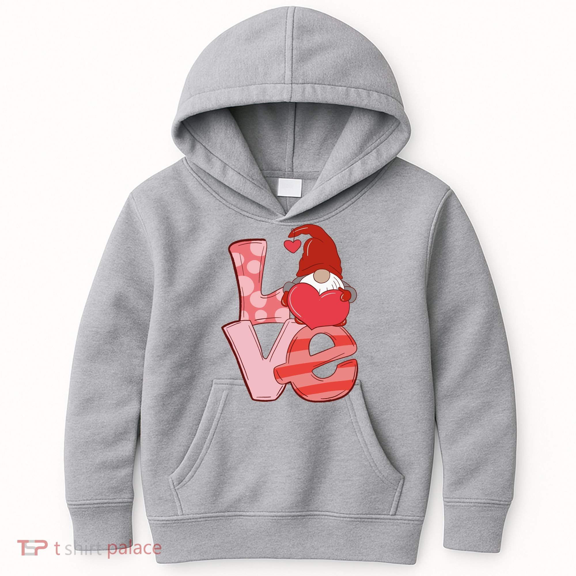 Love Gnome Valentines Day Cute Gift Kids Hoodie