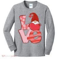 Love Gnome Valentines Day Cute Gift Kids Long Sleeve Shirt thumb 0