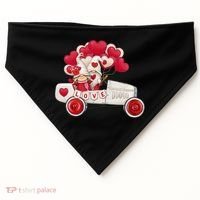Love Gnome Valentines Day Heart USA-Made Doggie Bandana thumb 0