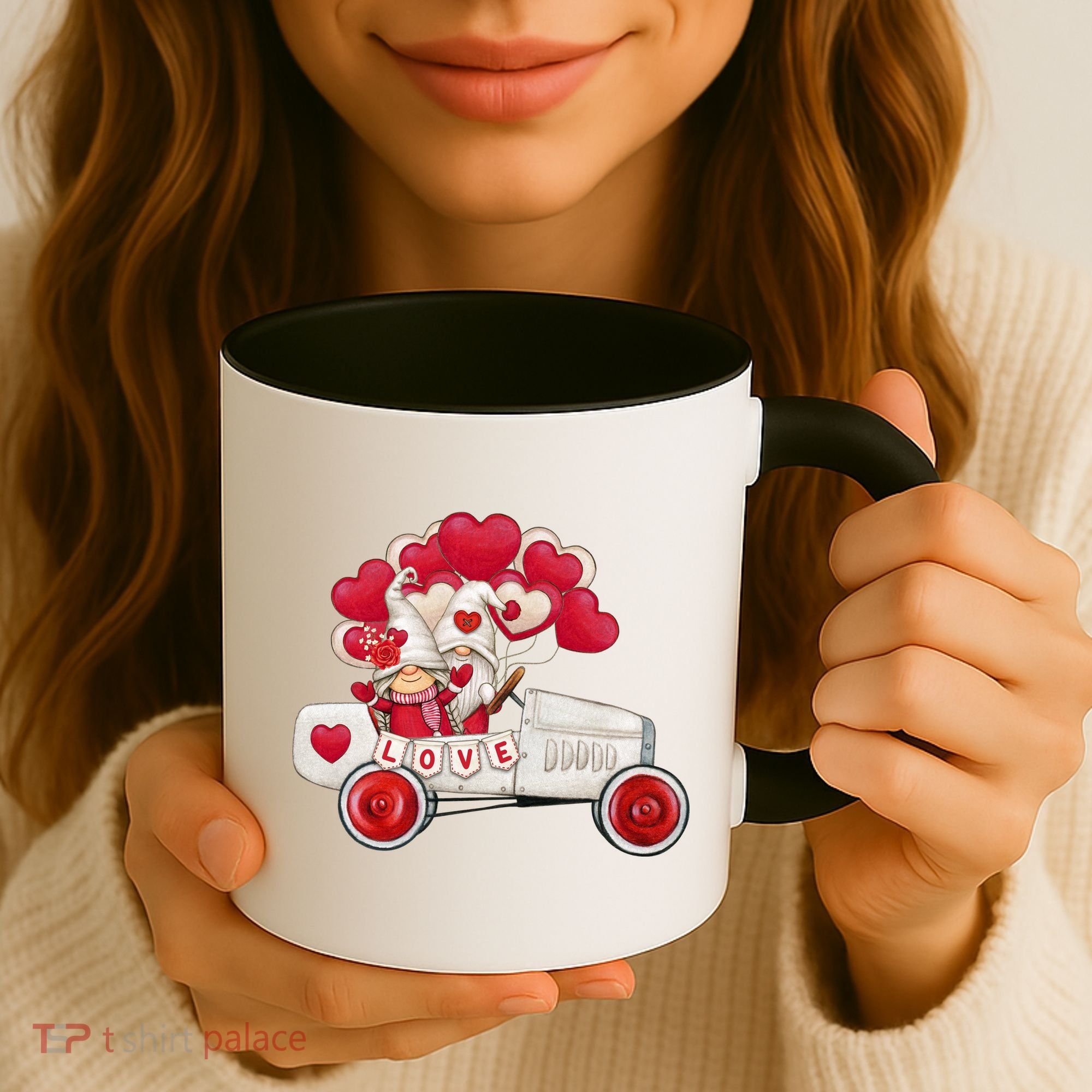 Love Gnome Valentines Day Heart Coffee Mug