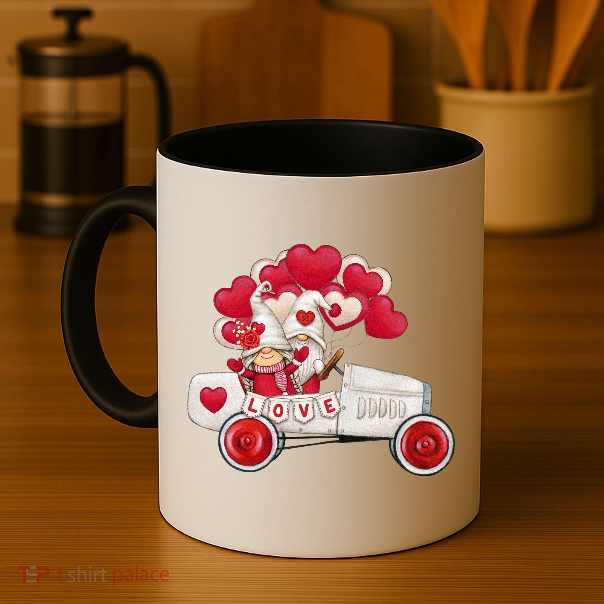Love Gnome Valentines Day Heart Coffee Mug