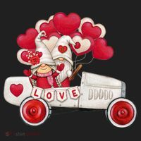 Love Gnome Valentines Day Heart Beanie thumb 2