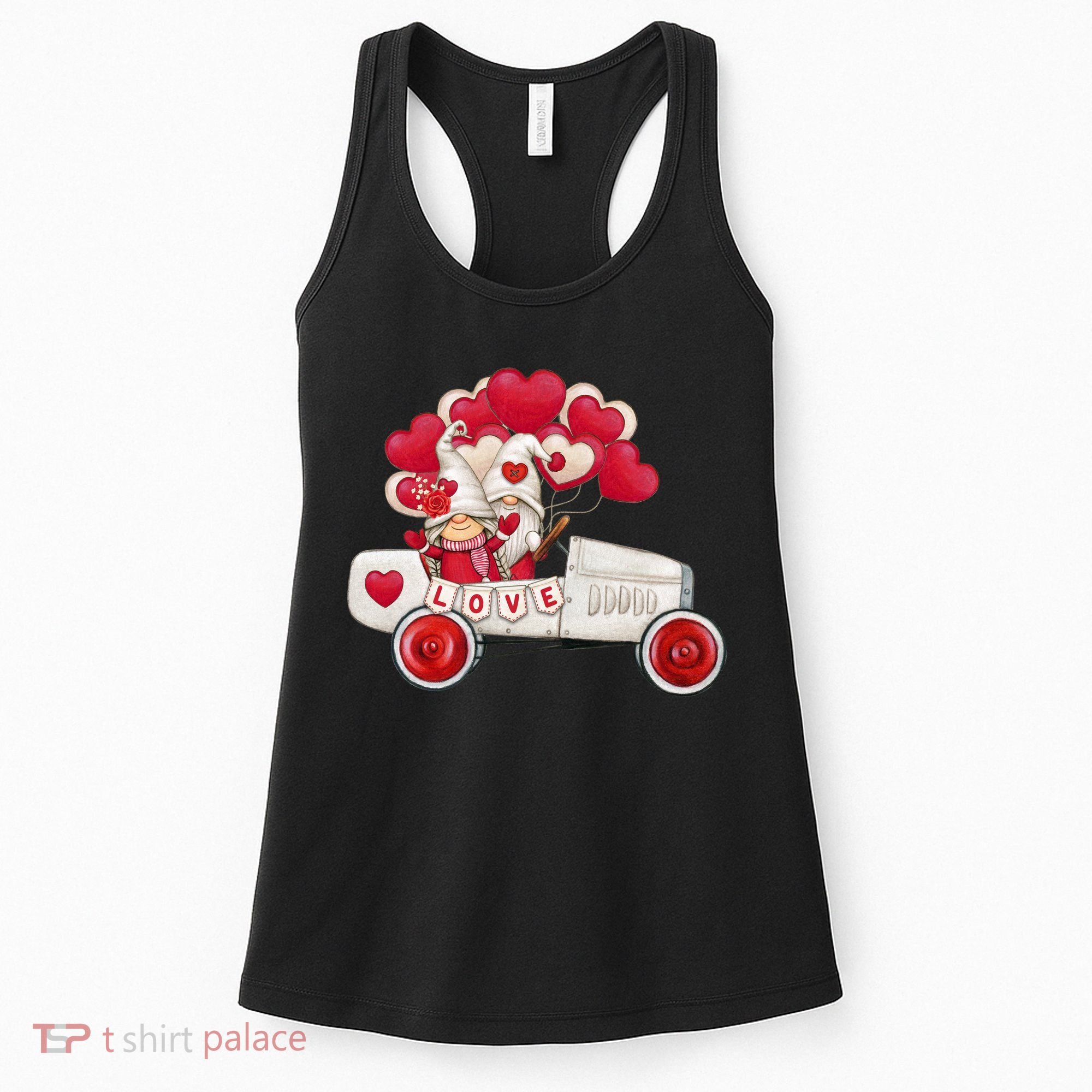 Love Gnome Valentines Day Heart Women's Tank Top