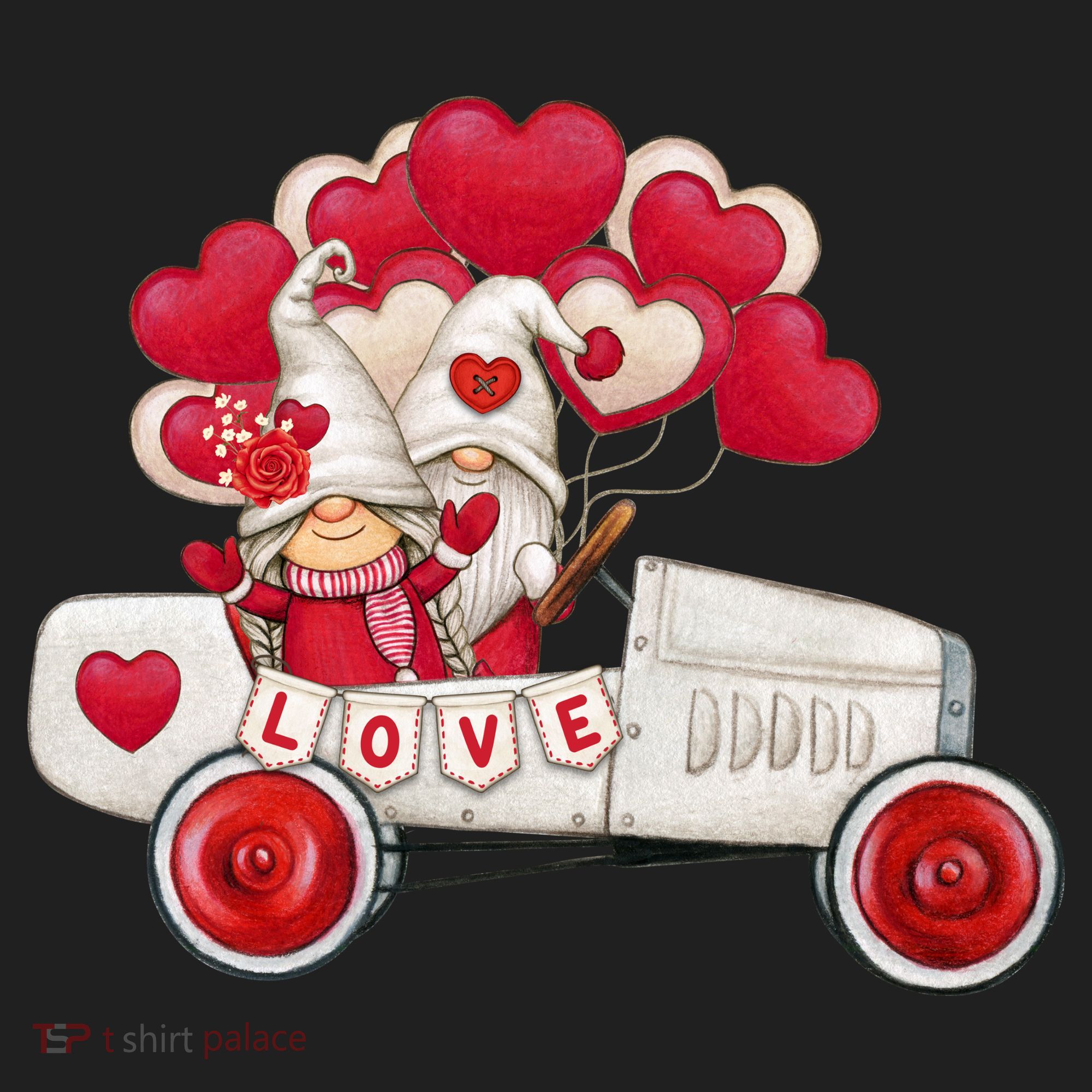 Love Gnome Valentines Day Heart Hat