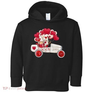 Love Gnome Valentines Day Heart Toddler Hoodie