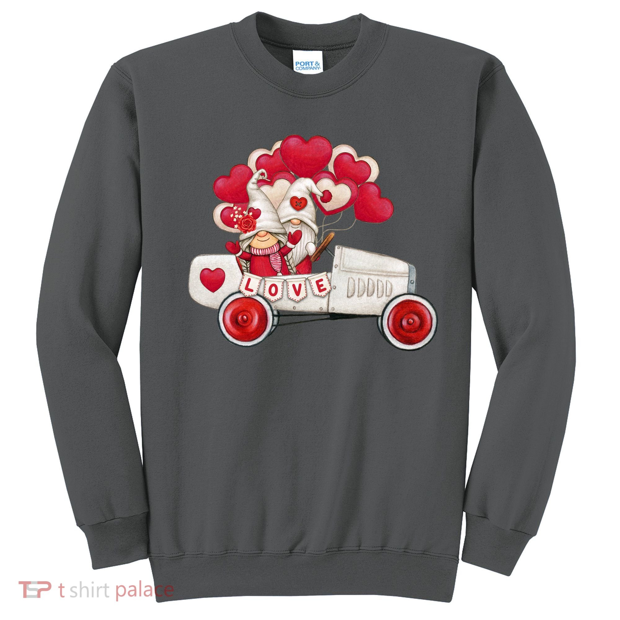 Love Gnome Valentines Day Heart Sweatshirt