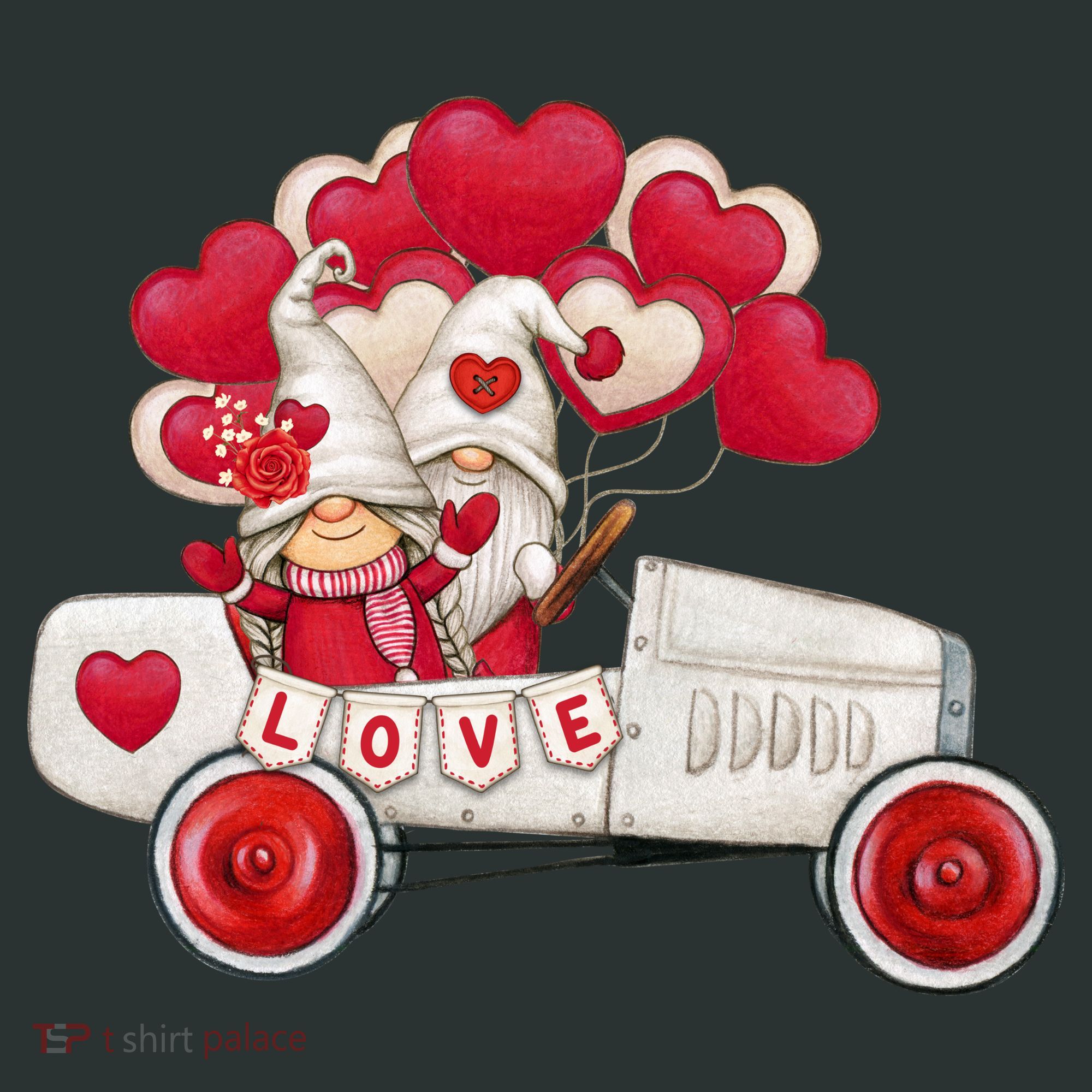 Love Gnome Valentines Day Heart Sweatshirt