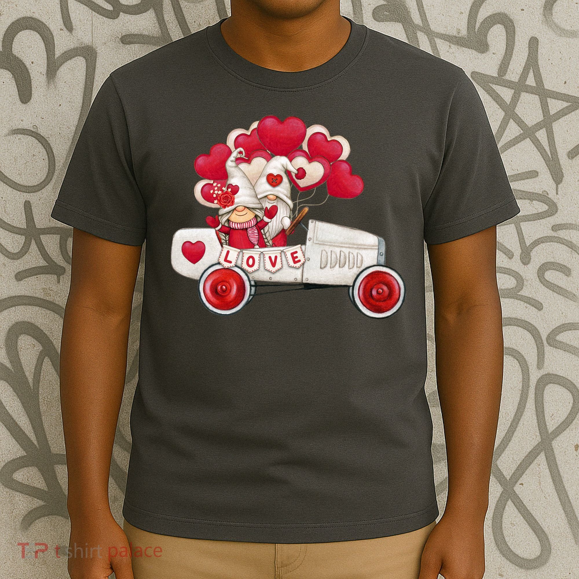 Love Gnome Valentines Day Heart T-Shirt