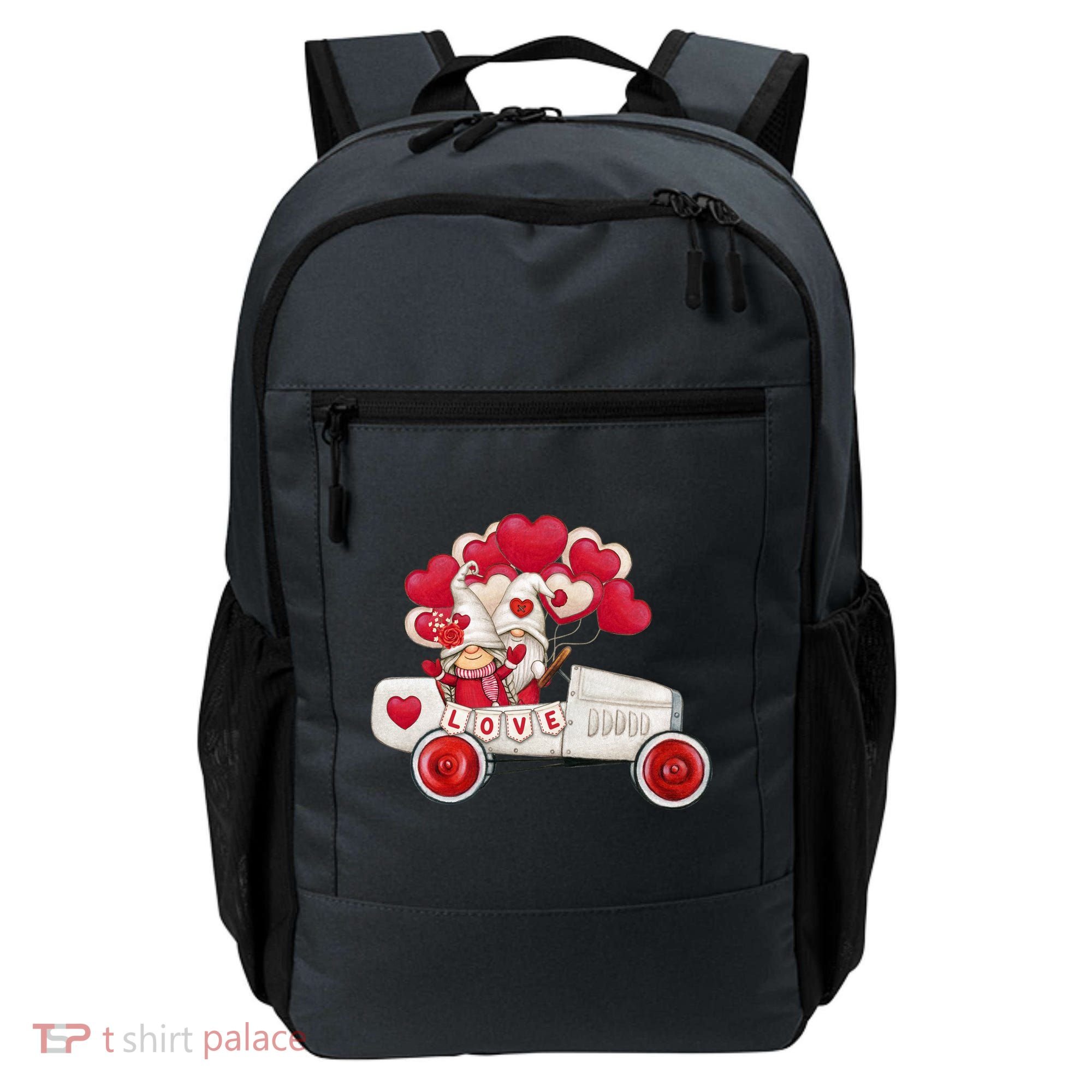Love Gnome Valentines Day Heart Backpack