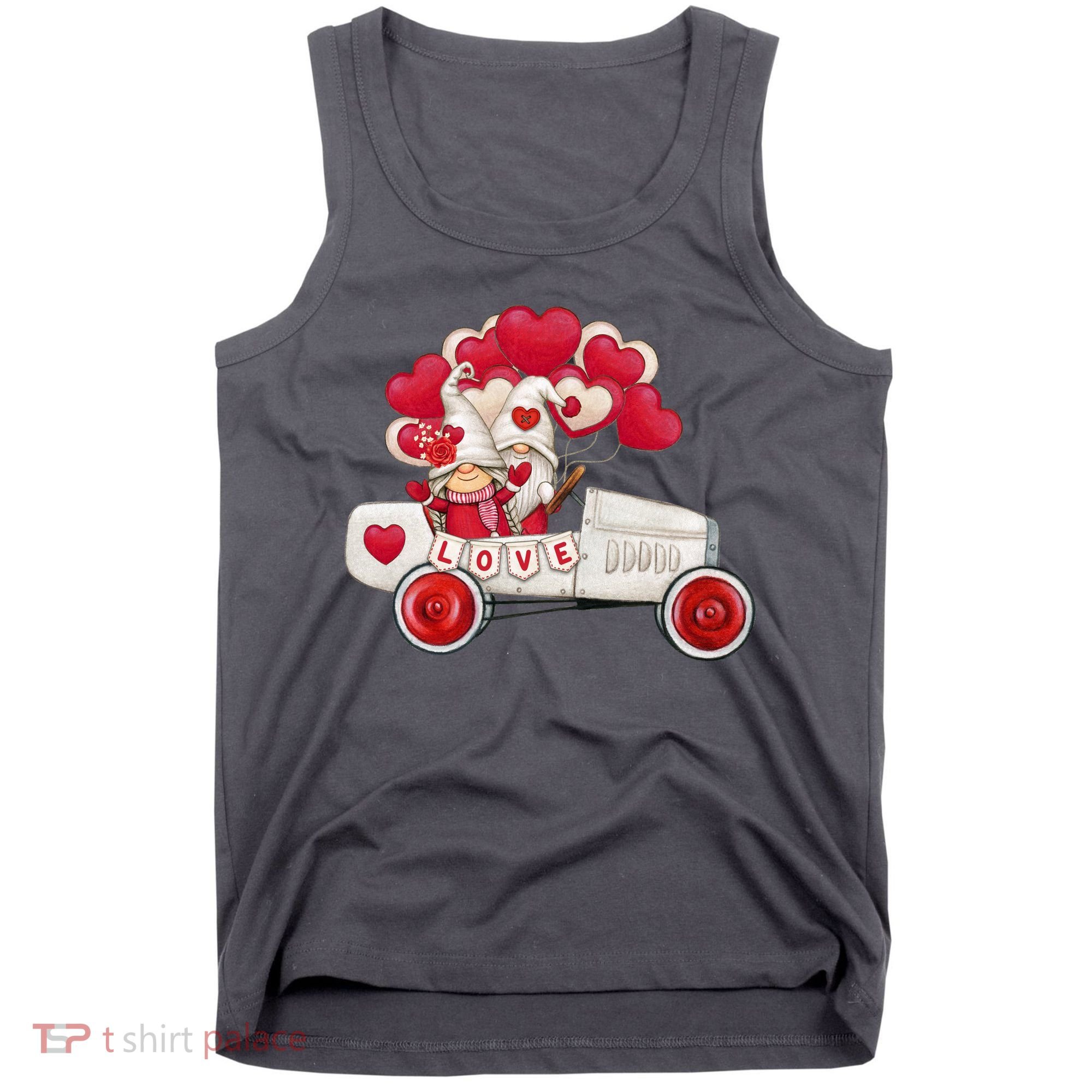 Love Gnome Valentines Day Heart Tank Top