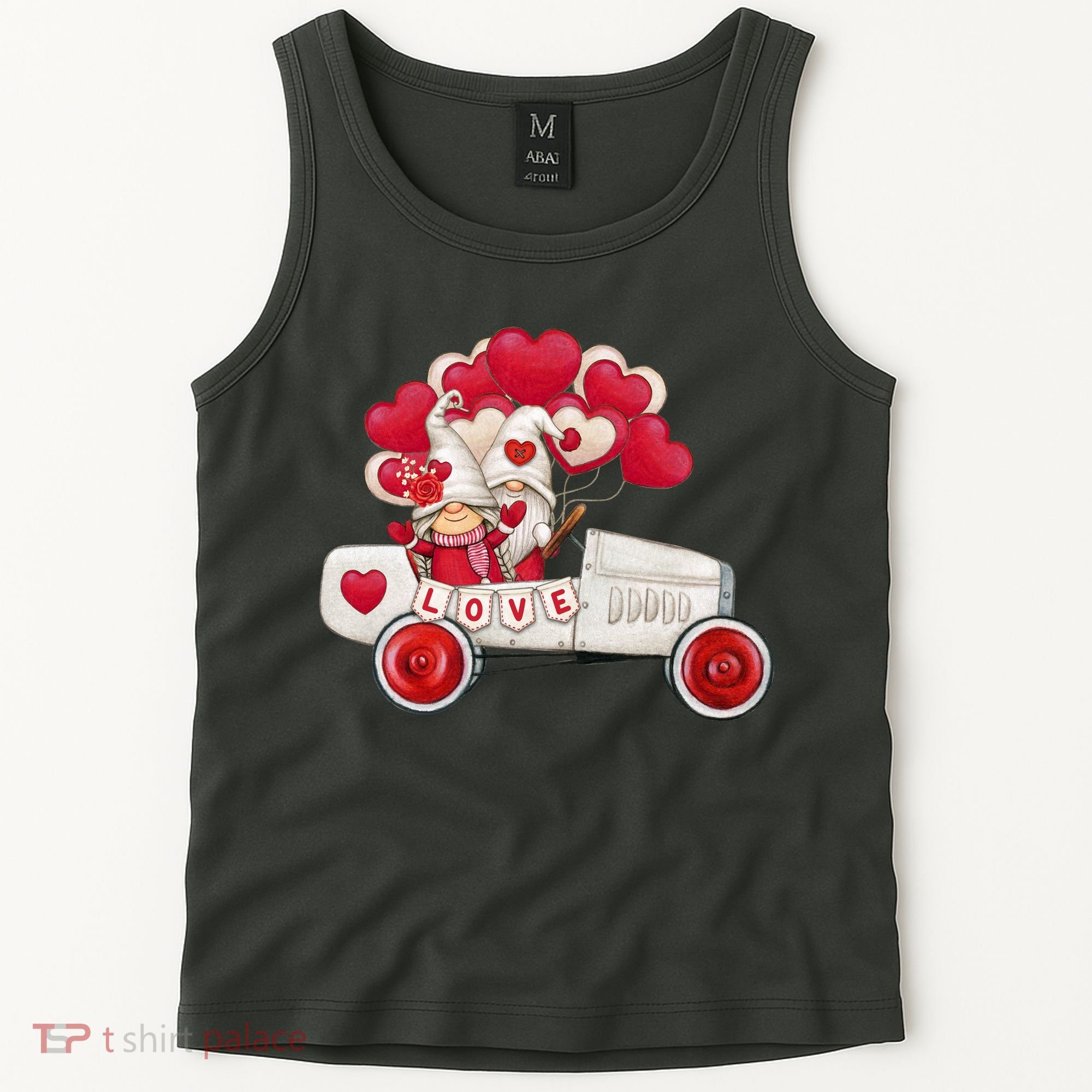 Love Gnome Valentines Day Heart Tank Top