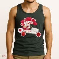 Love Gnome Valentines Day Heart Tank Top thumb 3