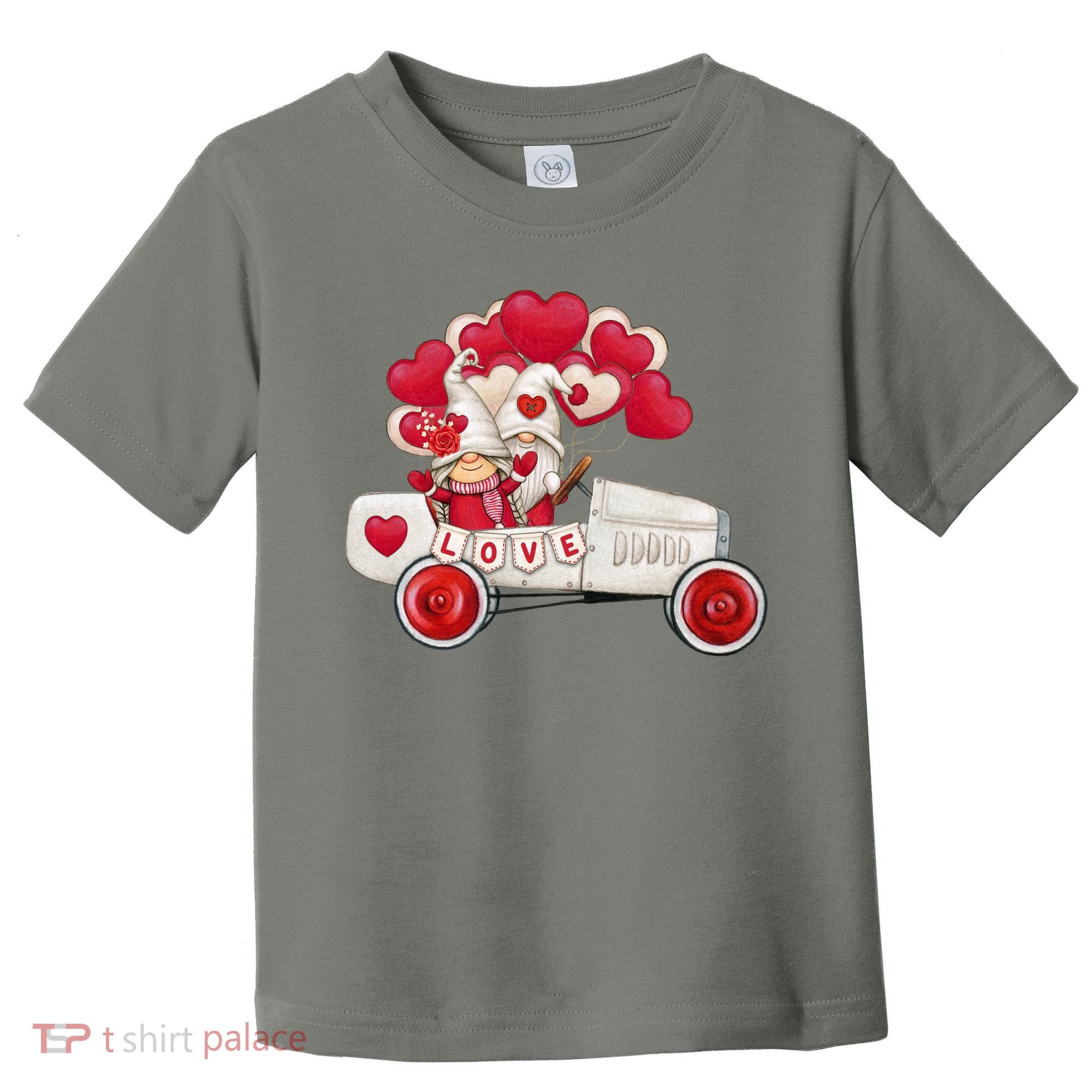 Love Gnome Valentines Day Heart Toddler T-Shirt