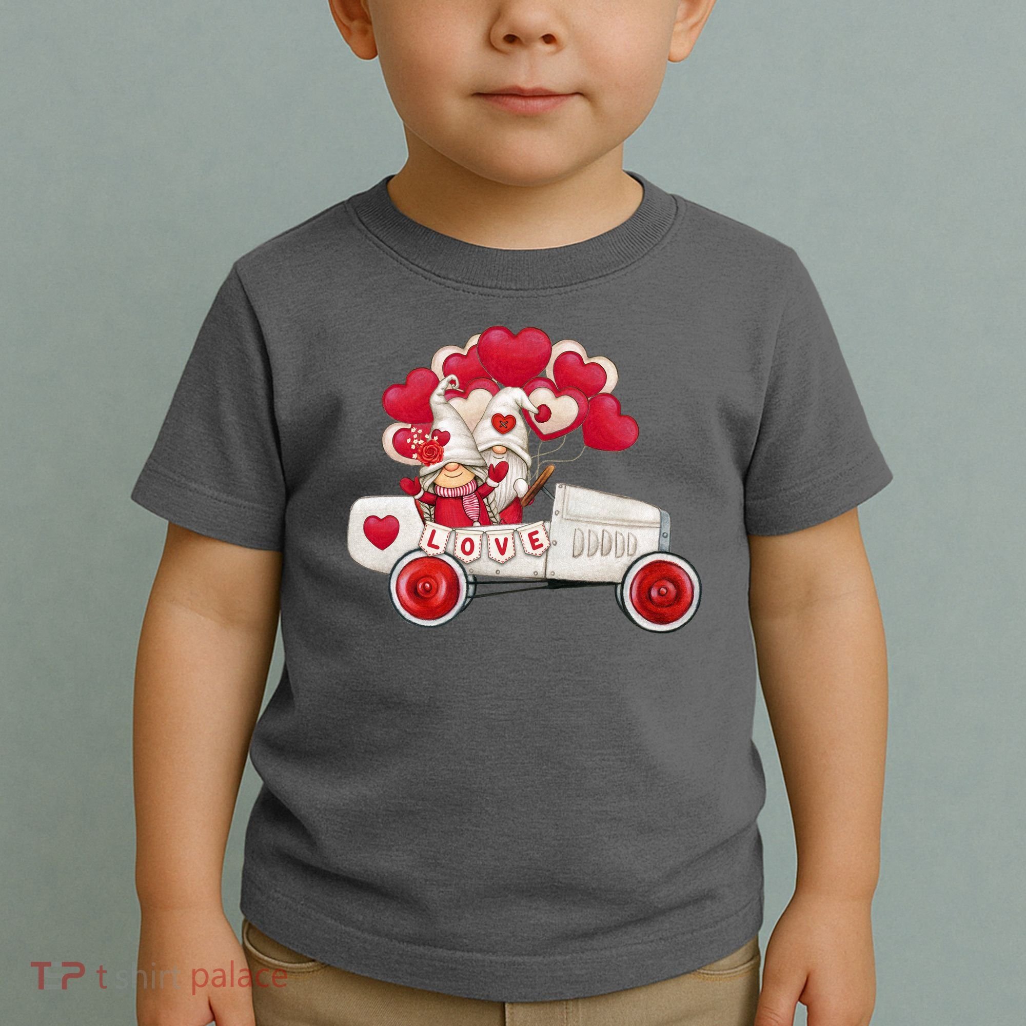 Love Gnome Valentines Day Heart Toddler T-Shirt