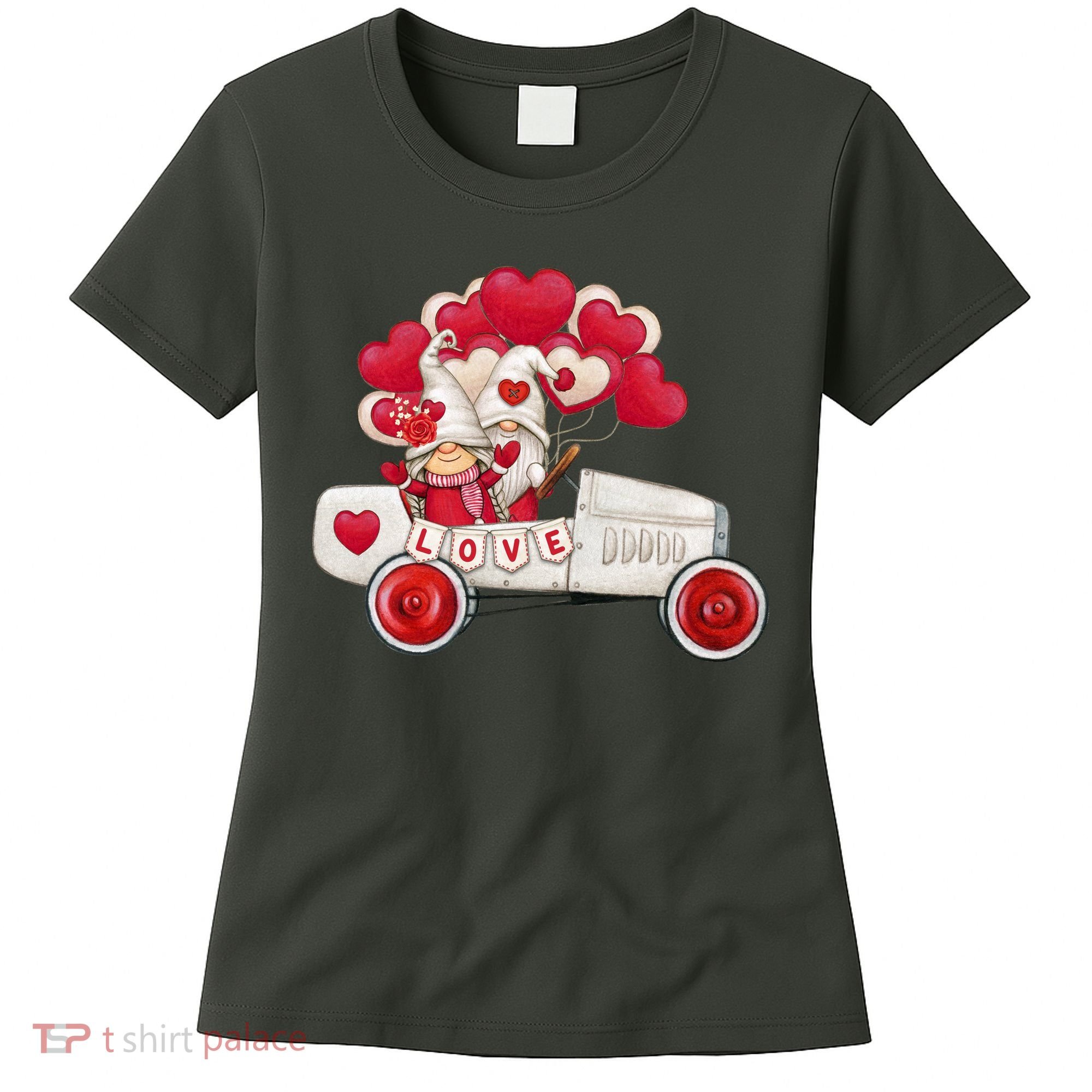 Love Gnome Valentines Day Heart Women's T-Shirt