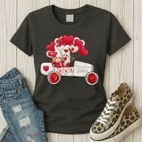 Love Gnome Valentines Day Heart Women's T-Shirt thumb 3
