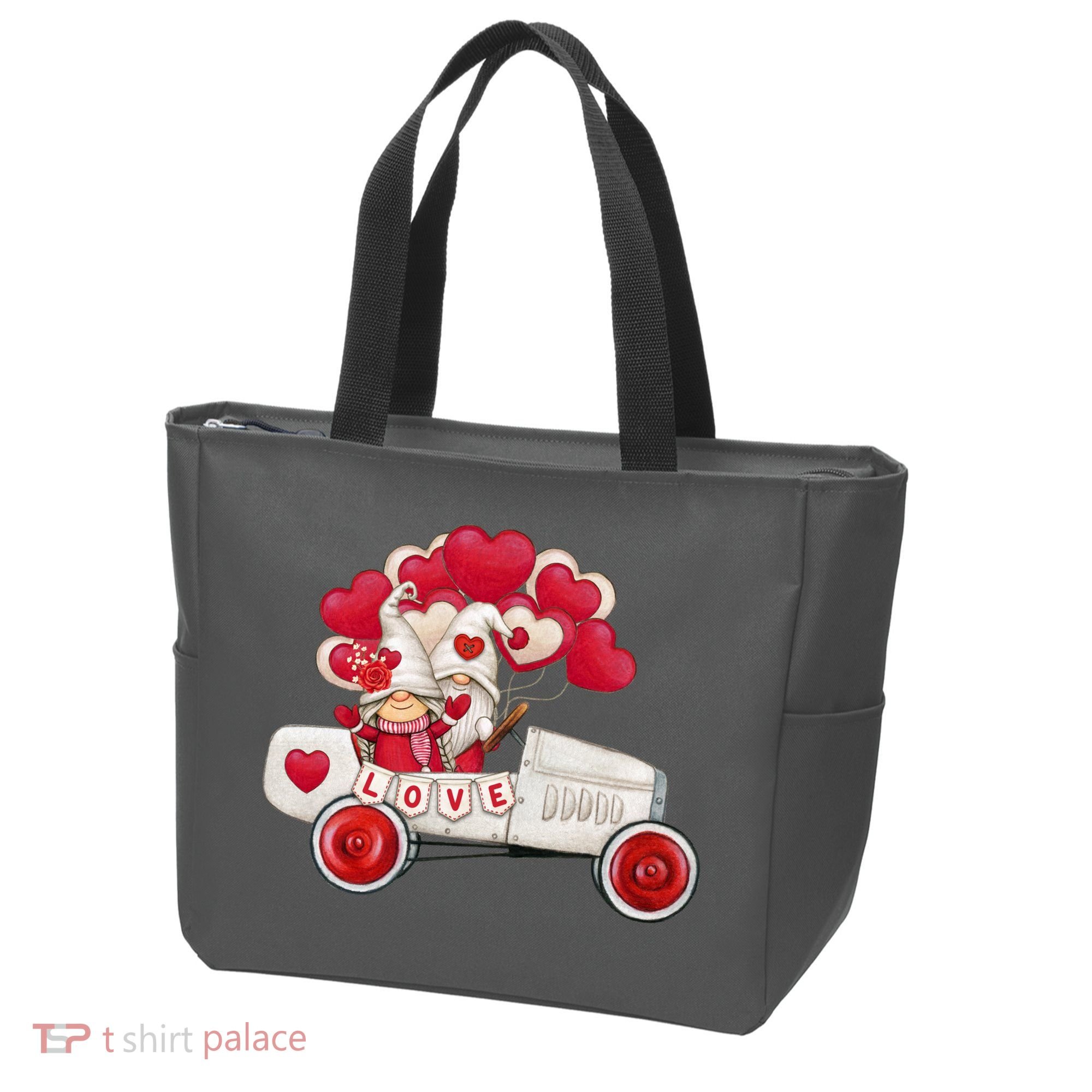 Love Gnome Valentines Day Heart Tote Bag