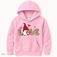 Love Gnome Valentine Heart Kids Hoodie thumb 0