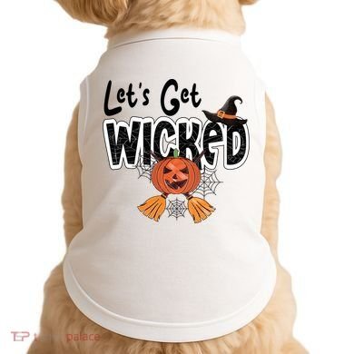 Lets Get Wicked Halloween Spooky Doggie Tank