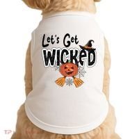 Lets Get Wicked Halloween Spooky Doggie Tank thumb 0