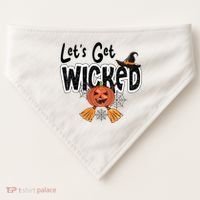 Lets Get Wicked Halloween Spooky USA-Made Doggie Bandana thumb 0