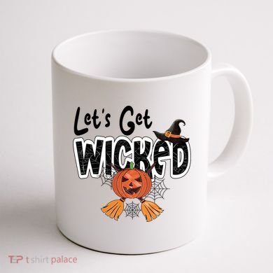 Lets Get Wicked Halloween Spooky Coffee Mug back