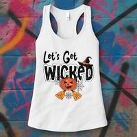 Lets Get Wicked Halloween Spooky Women's Tank Top thumb 3
