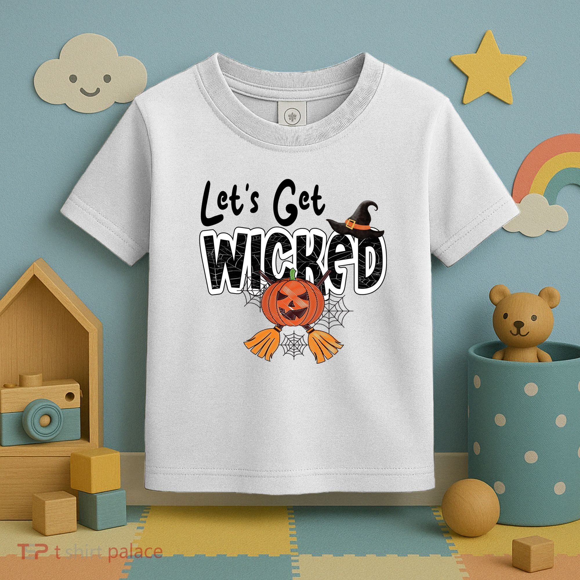 Lets Get Wicked Halloween Spooky Toddler T-Shirt
