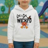 Lets Get Wicked Halloween Spooky Kids Hoodie thumb 3