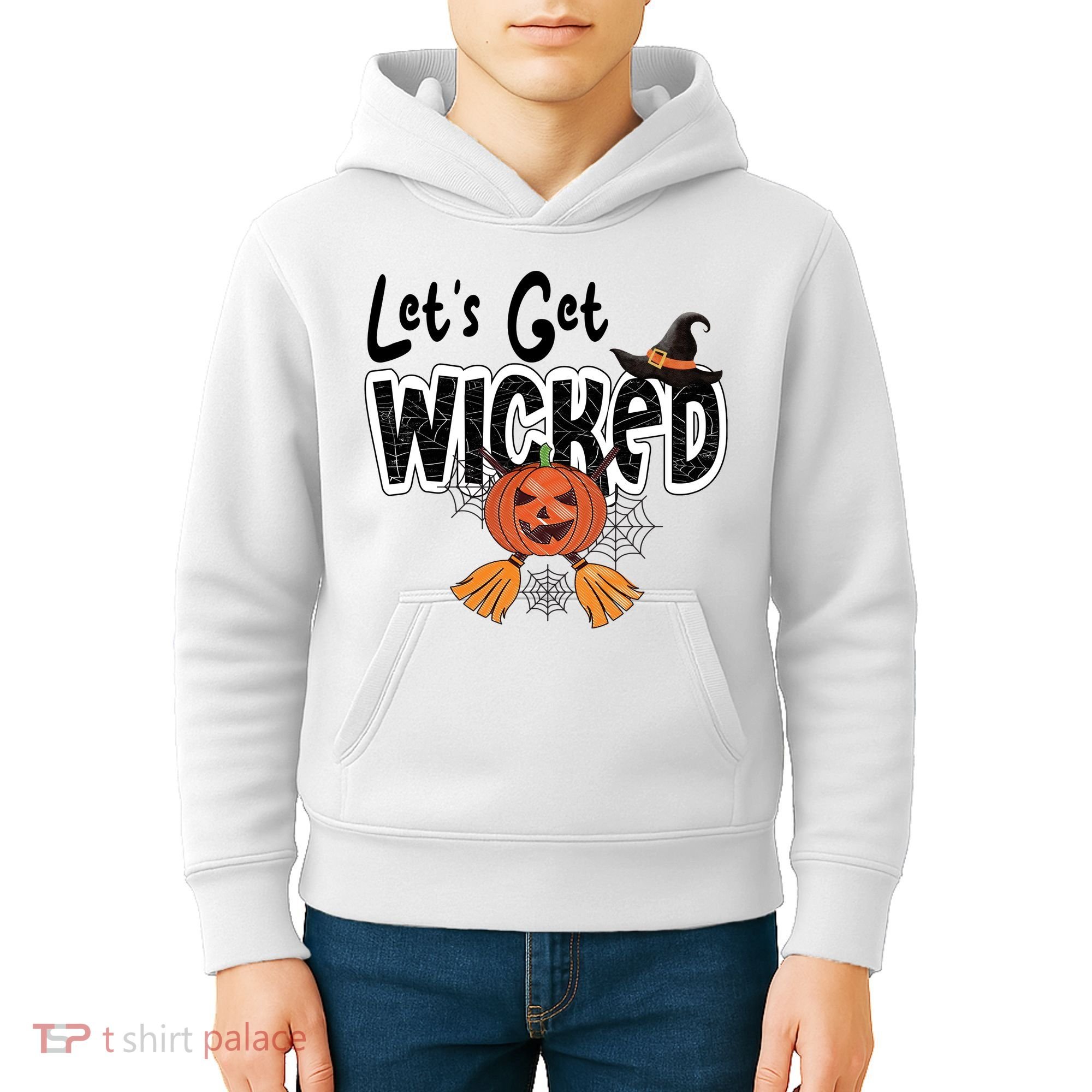 Lets Get Wicked Halloween Spooky Kids Hoodie