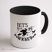 Lets Get Wicked Halloween Witch Funny Coffee Mug thumb 1